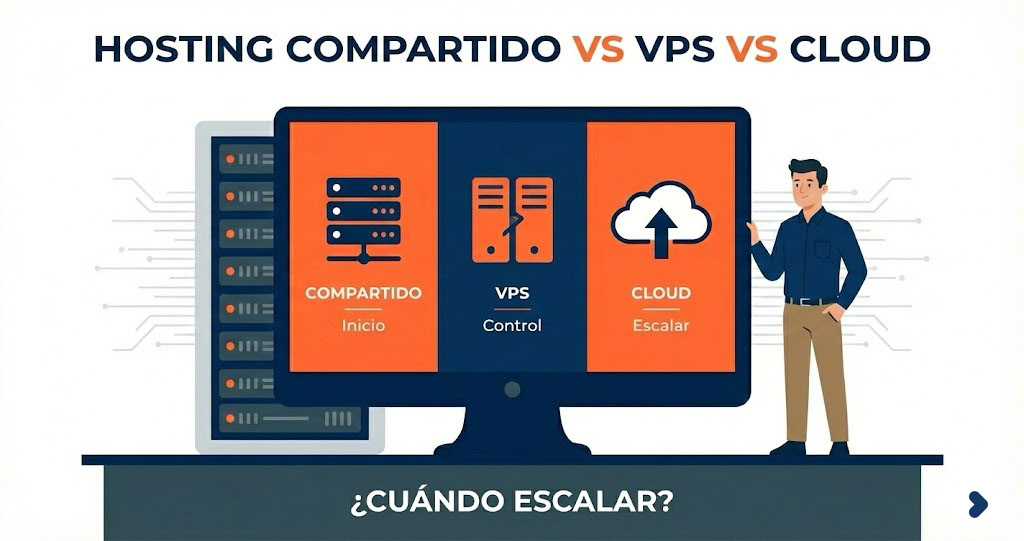 Hosting Compartido vs VPS vs Cloud: ¿Cuándo escalar?