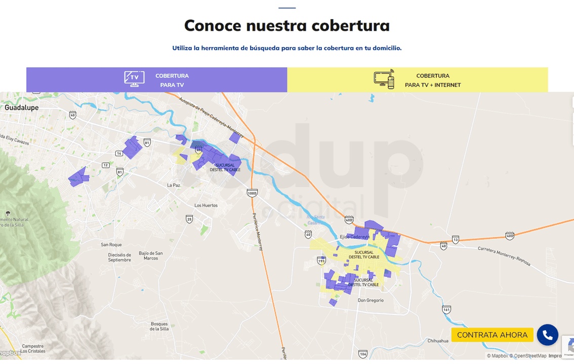 Diseño web para Destel.mx