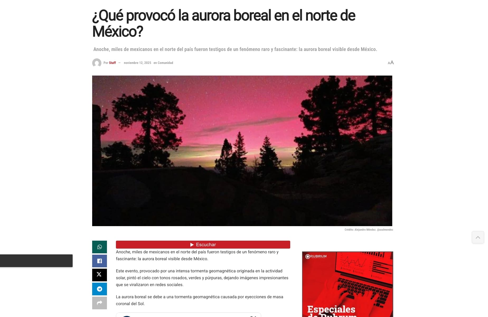 Plataforma web para RexNews - Funcionalidad de accesibilidad