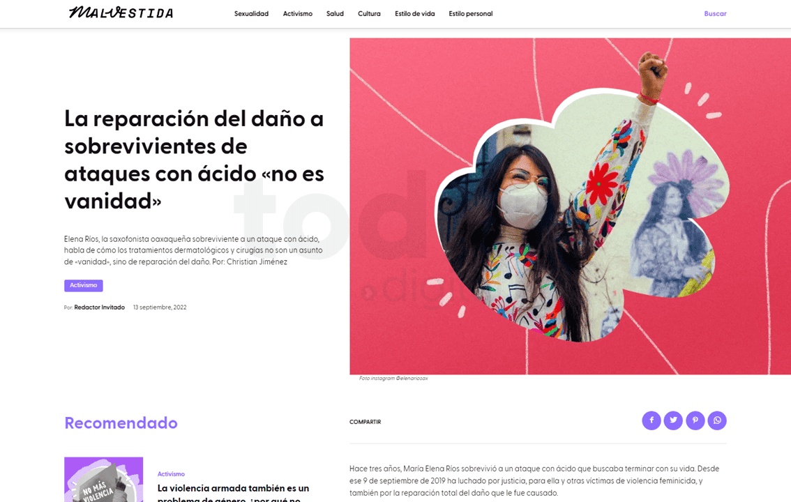 Rediseño web para Malvestida.com