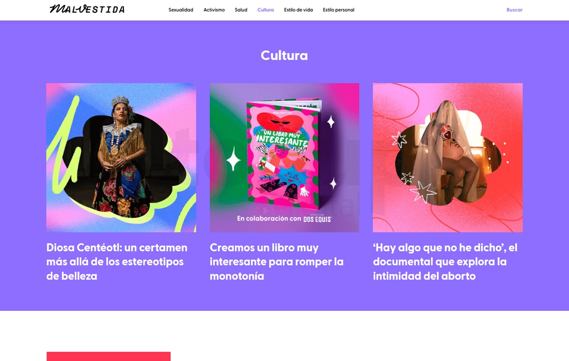 Rediseño web para Malvestida.com